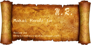 Makai Renáta névjegykártya